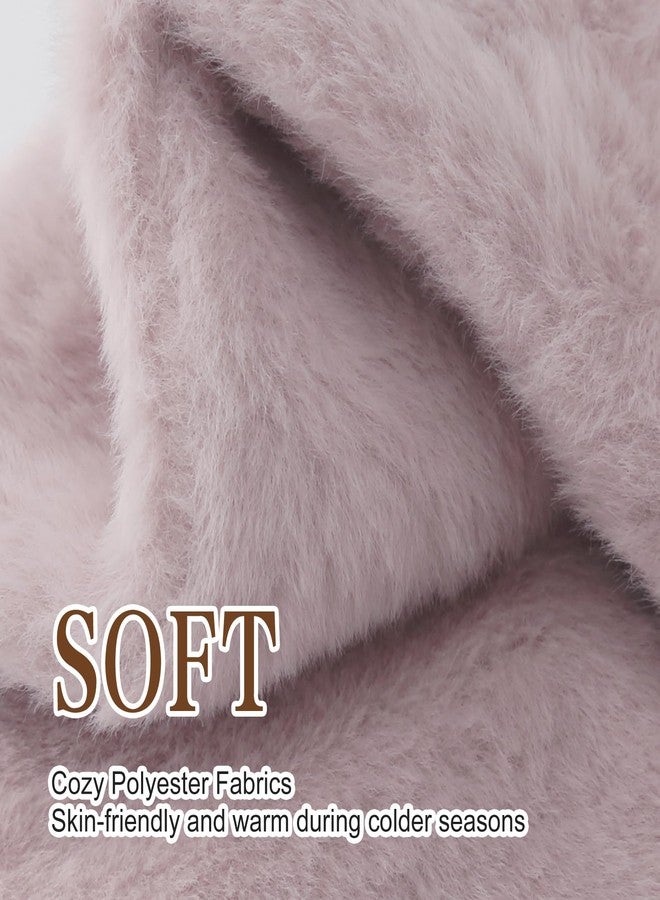 YATANAM Girls Scarf Fluffy Faux Fur Kids Scarves Winter Warm Scarf Toddler Adjustable Neck Warmer (Deep pink, One Size) - Image 2